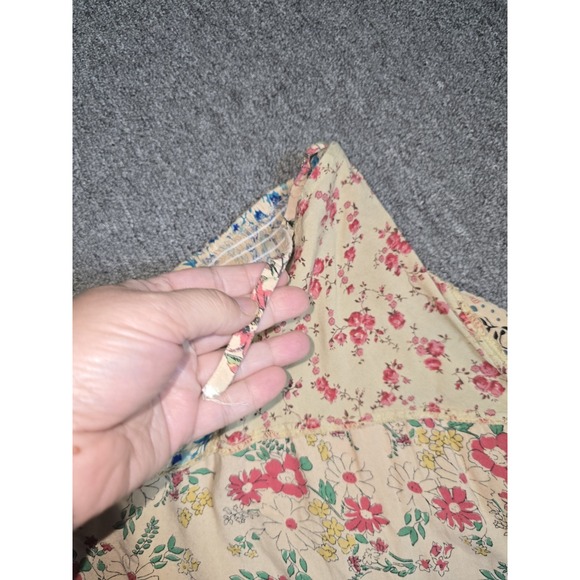 Paani Size M Asymmetric Bohemian Floral Skirt Scraf Hem Patchwork - Picture 8 of 13
